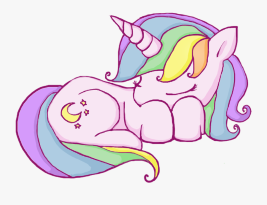 Clipart Unicorn Narwhal - Cute Sleeping Unicorn, Transparent Clipart