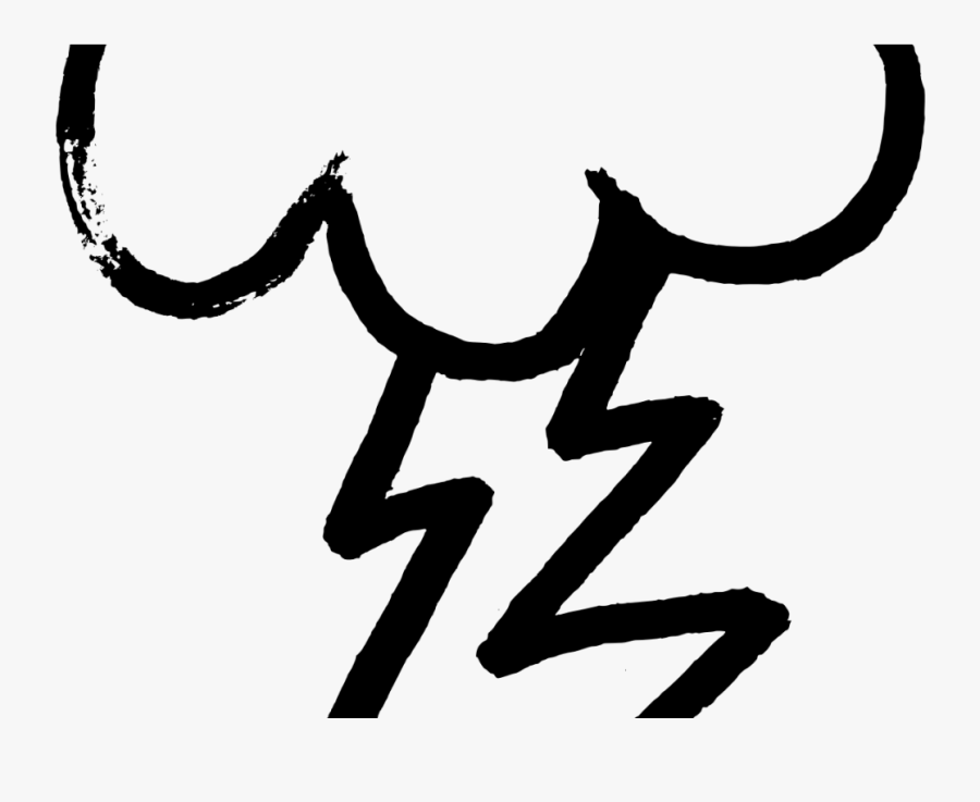 Thunder And Lightning Clipart - Sketch Of Thunder, Transparent Clipart
