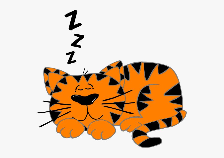 Cat Sleeping Clip Art At Clker - Sleeping Cat Clip Art, Transparent Clipart