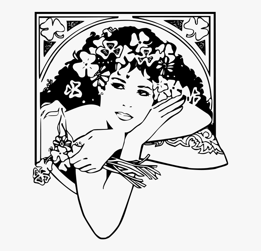 St Patricks Day Clipart Black And White - Vectores De Mujeres Blanco Y Negro, Transparent Clipart