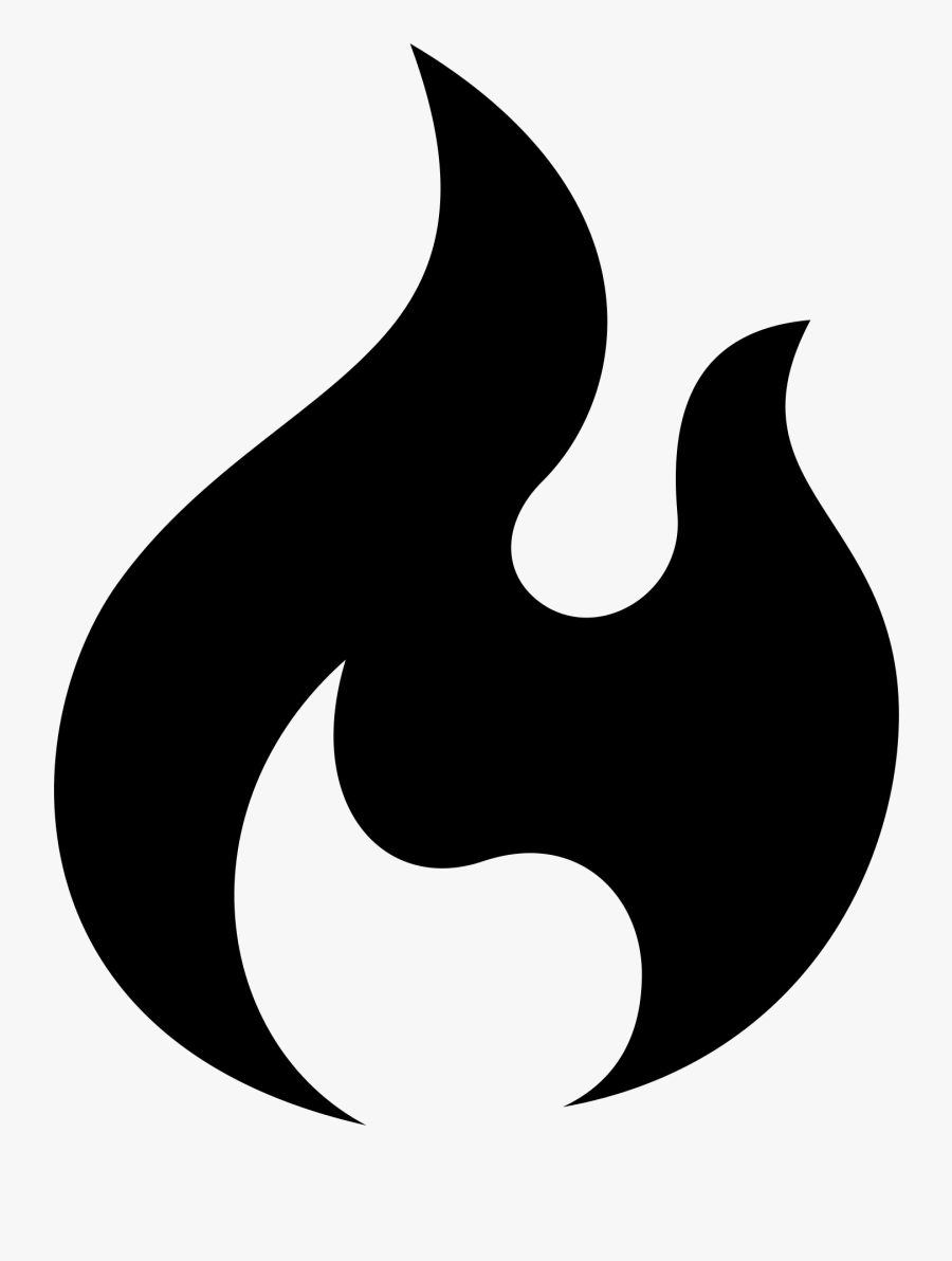 Fire Symbol Transparent - Fire Symbol Black And White, Transparent Clipart