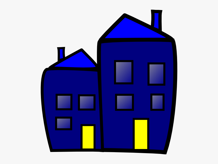 Building Clip Art At Clker - Small Blue Building Cartoon, Transparent Clipart