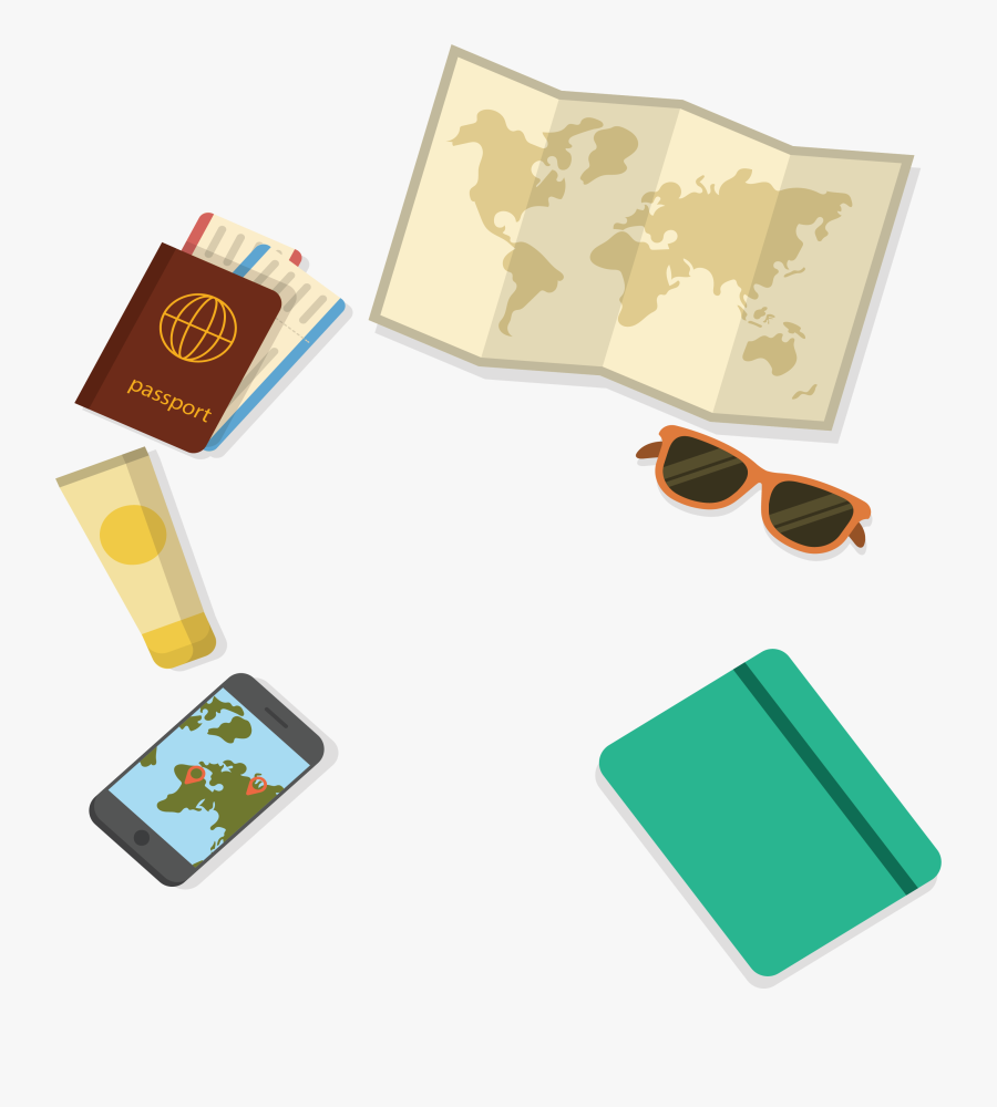 Tourist Poster Travel Map, Visa Passport Passport, - Travel Map Clipart Png, Transparent Clipart