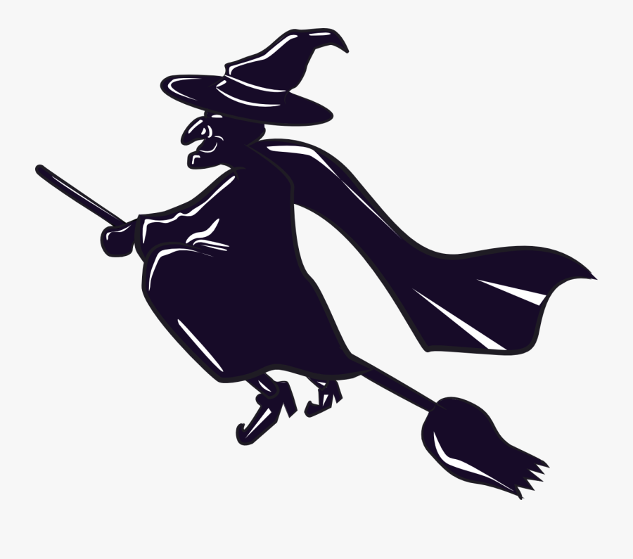 Witchcraft Clipart - Witch On A Broomstick Clipart, Transparent Clipart