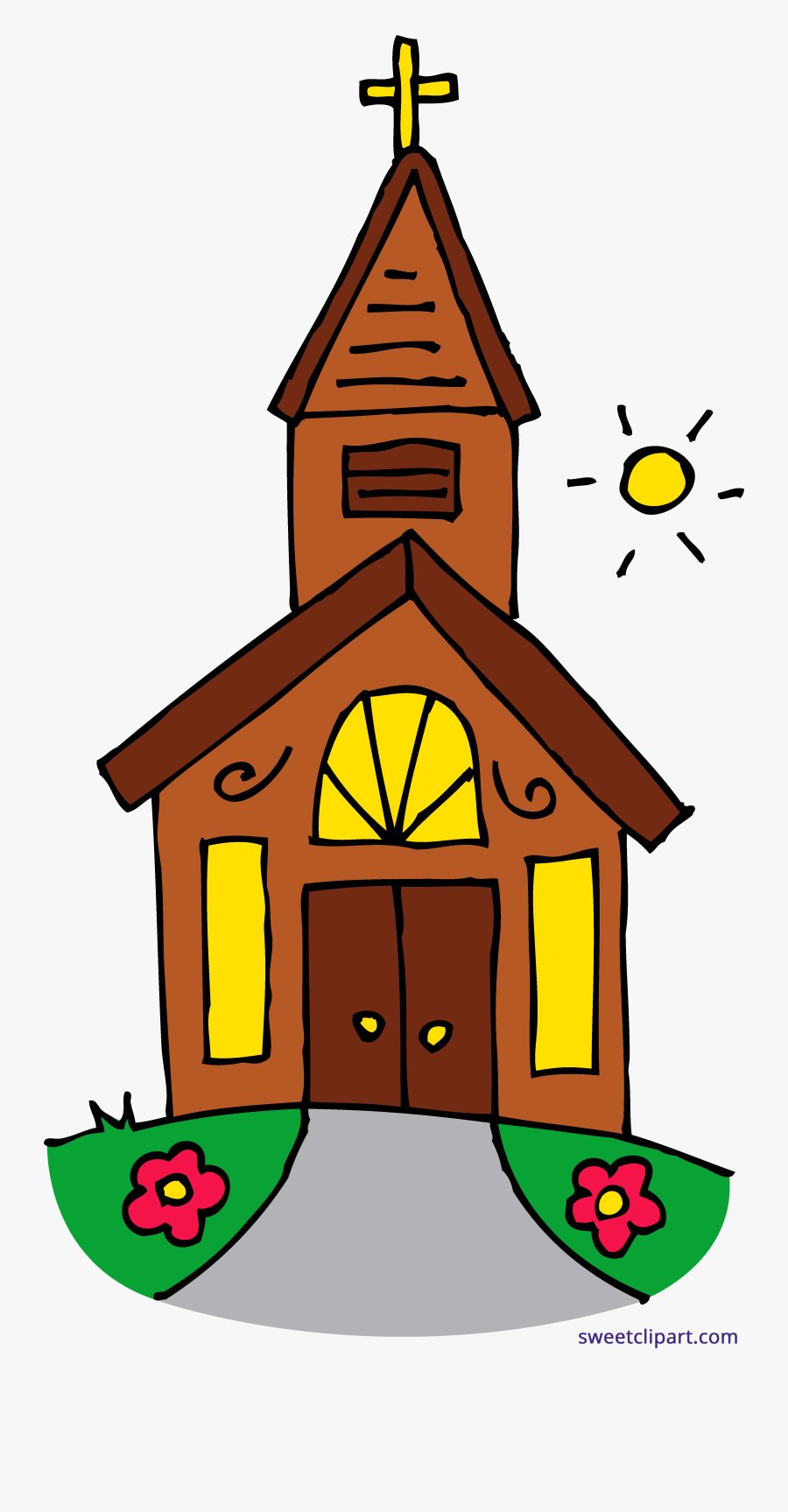 Little Church On A Sunny Day - Transparent Background Church Clipart, Transparent Clipart