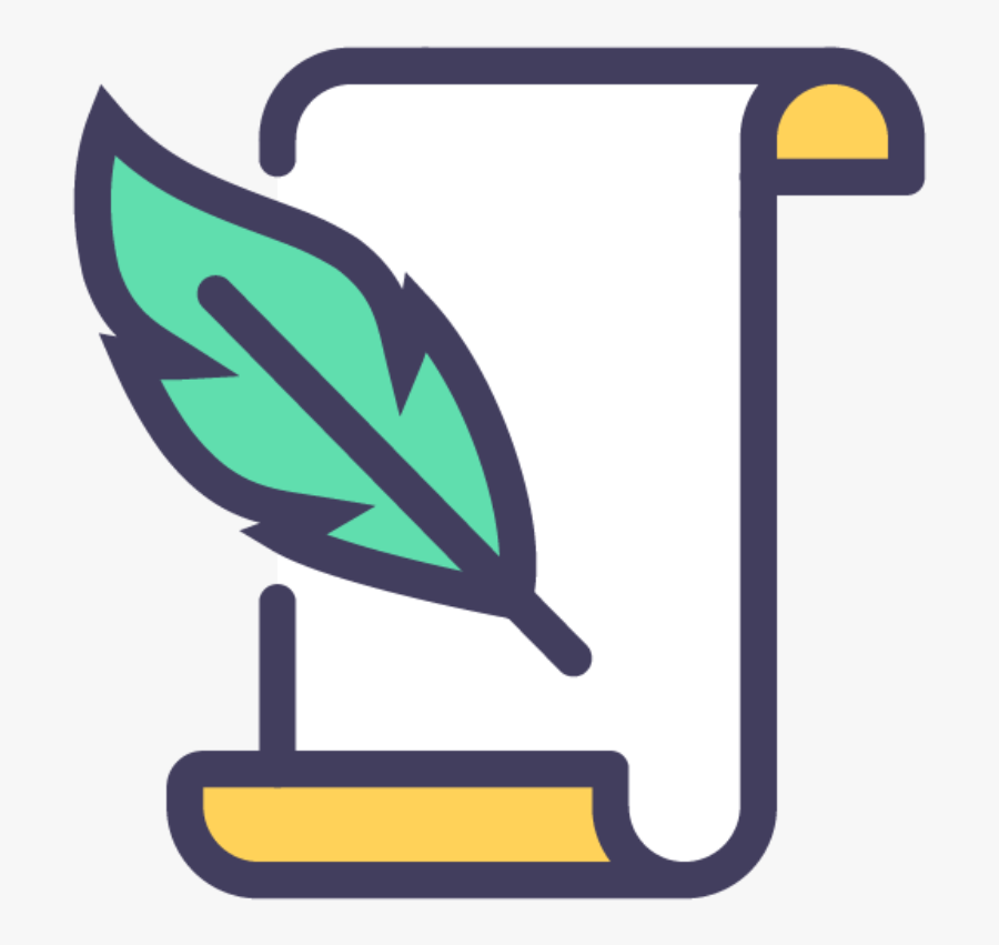 Feather Pen Paper Clipart , Png Download - Paper And Feather Icon, Transparent Clipart