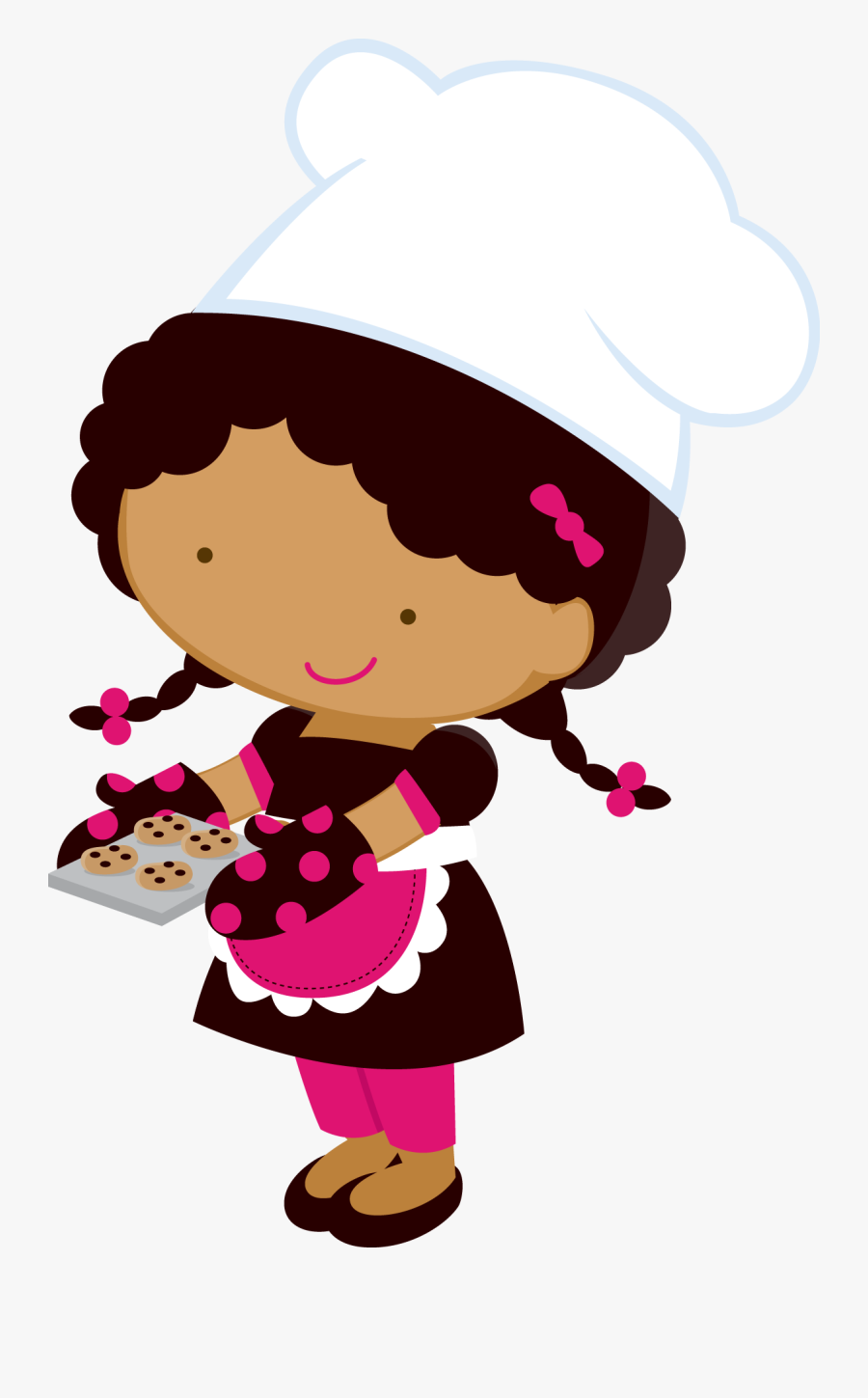 Little Girl Chefs Oh - Little Girl Chef Clipart, Transparent Clipart