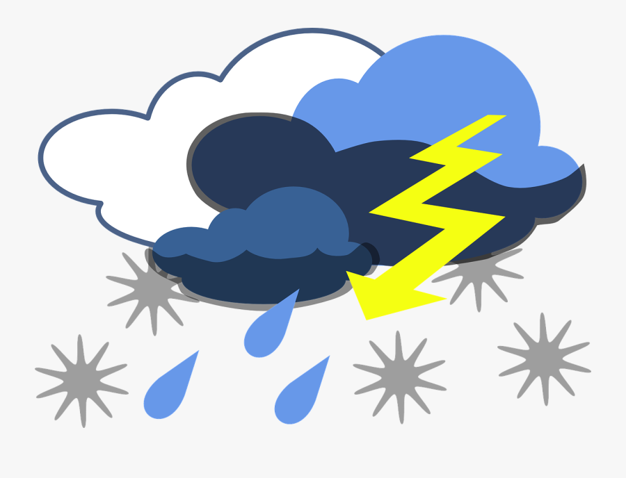 Storm Clipart Lightning Storm Thunder Free Vector Graphic - Il Ya De L Orage, Transparent Clipart