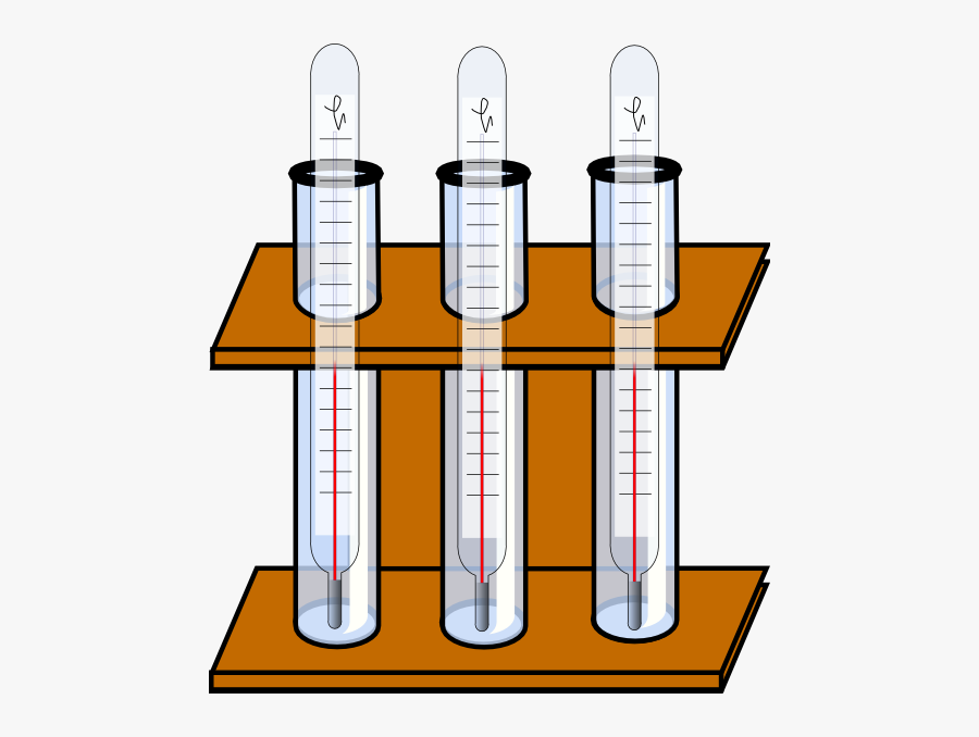 Test Tube With Thermometer, Transparent Clipart