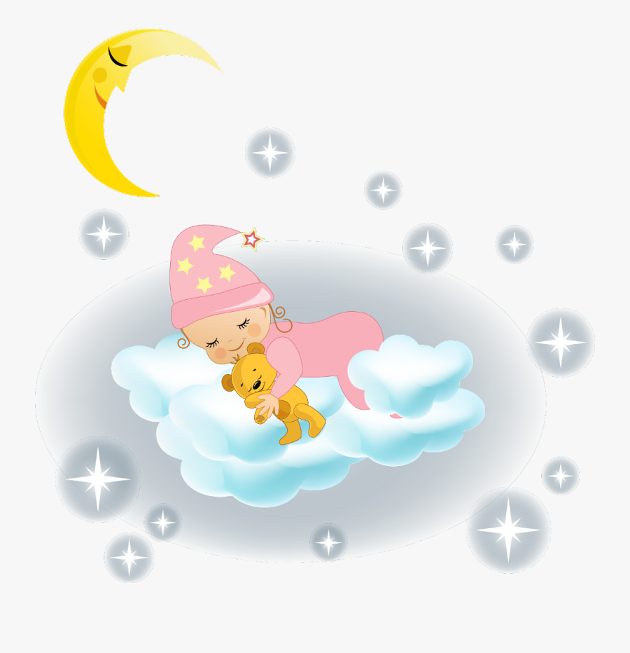 Transparent Dreaming Clipart - Sleeping Baby Cartoon Png, Transparent Clipart