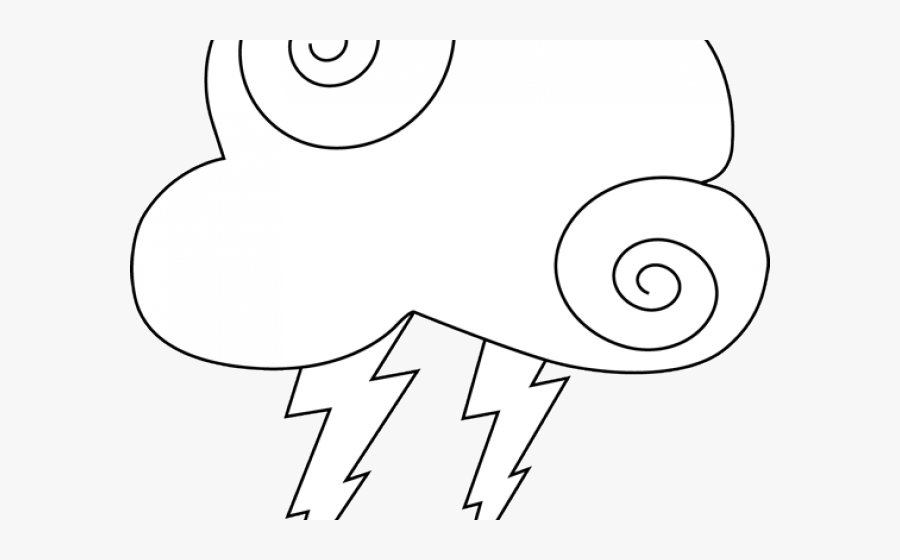 Lightning Clipart Dark Clouds - Cartoon, Transparent Clipart