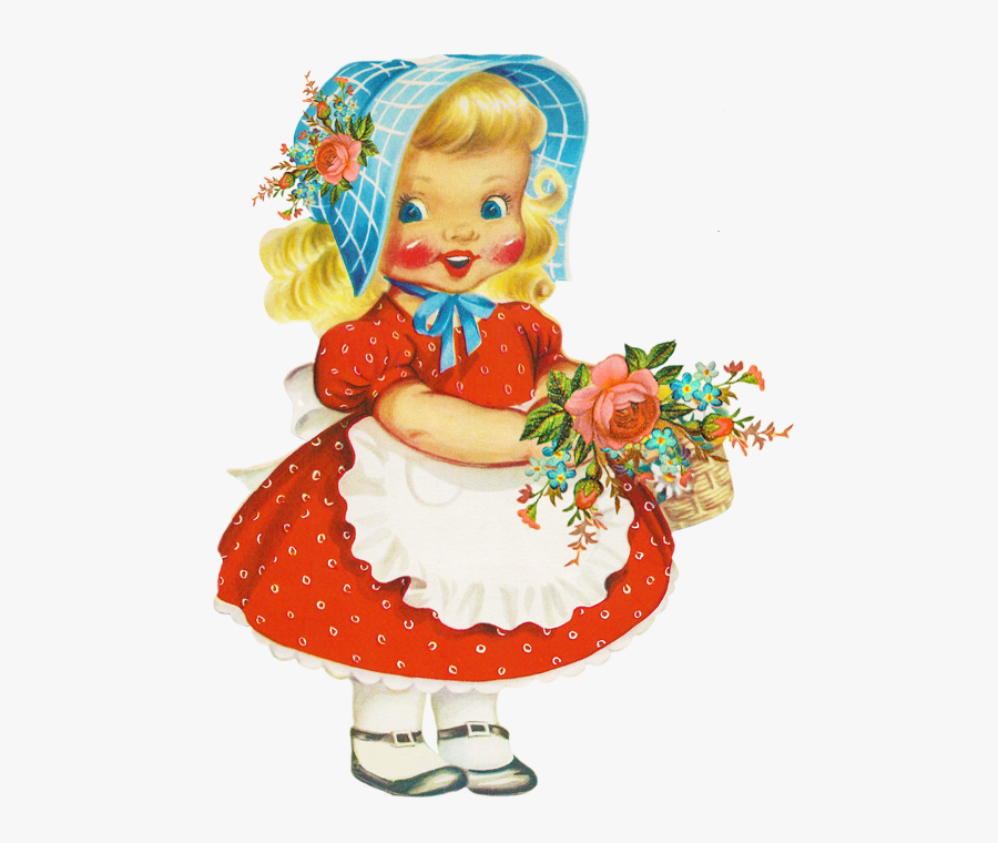 Vintage Travel Clipart - Pretty Girl Vintage Clipart, Transparent Clipart