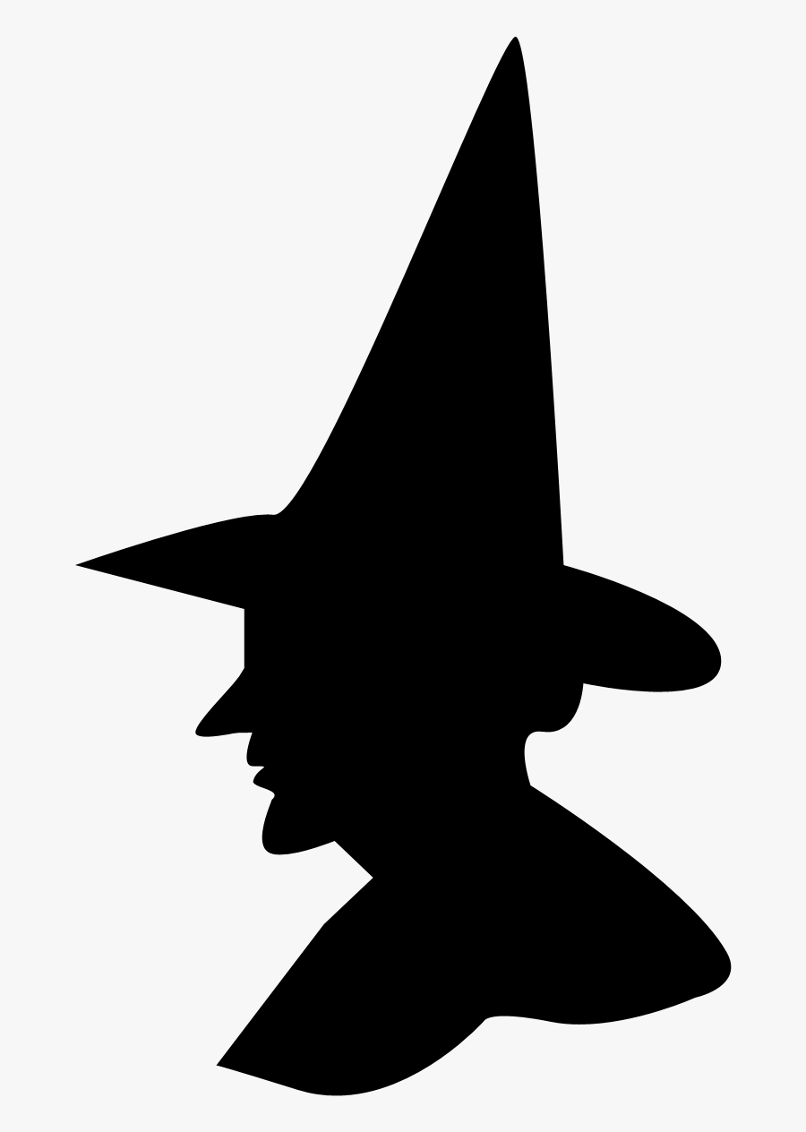 Witch Profile Silhouette At Getdrawings - Silhouette Of A Witch, Transparent Clipart