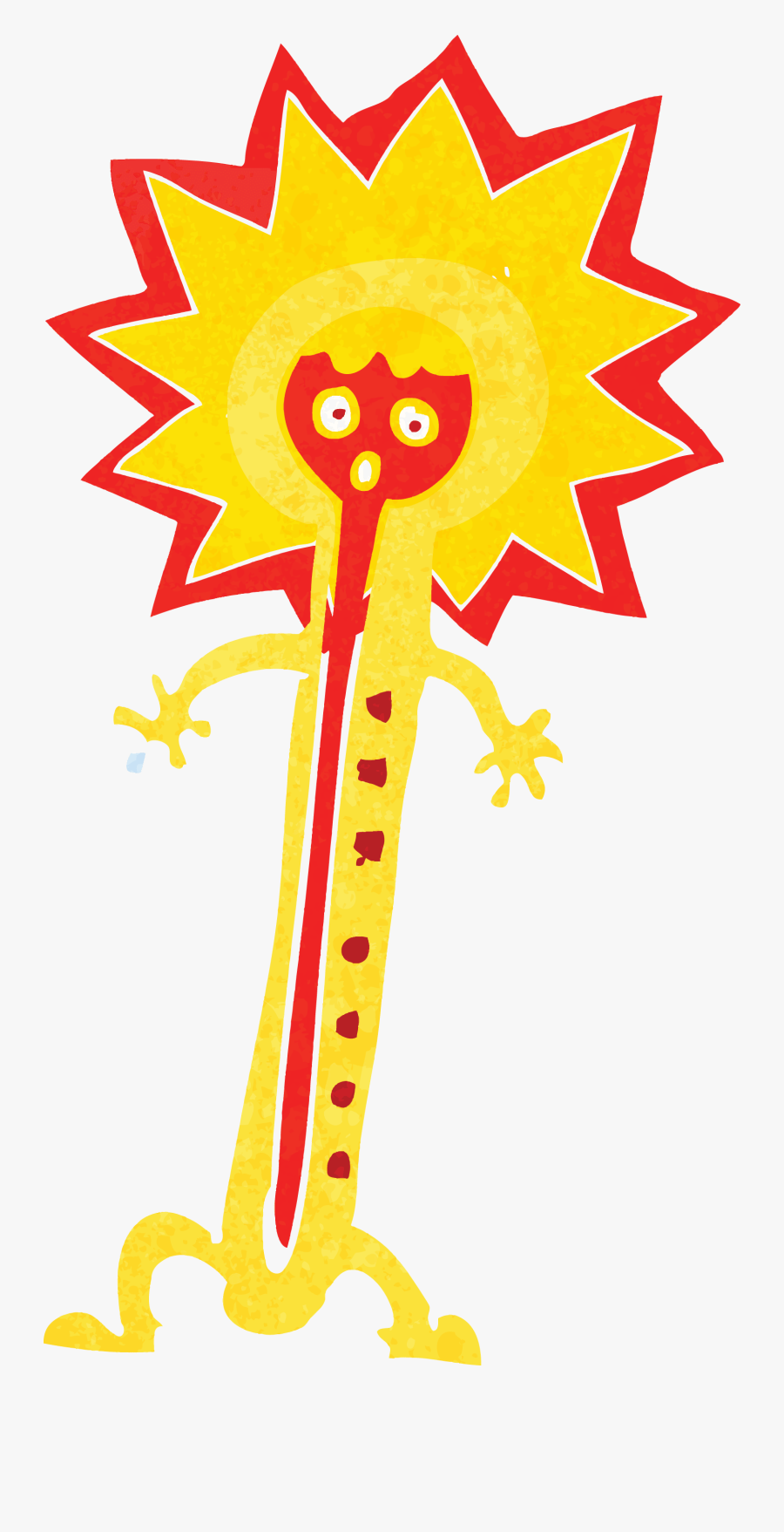Hot Thermometer Cartoon Png, Transparent Clipart