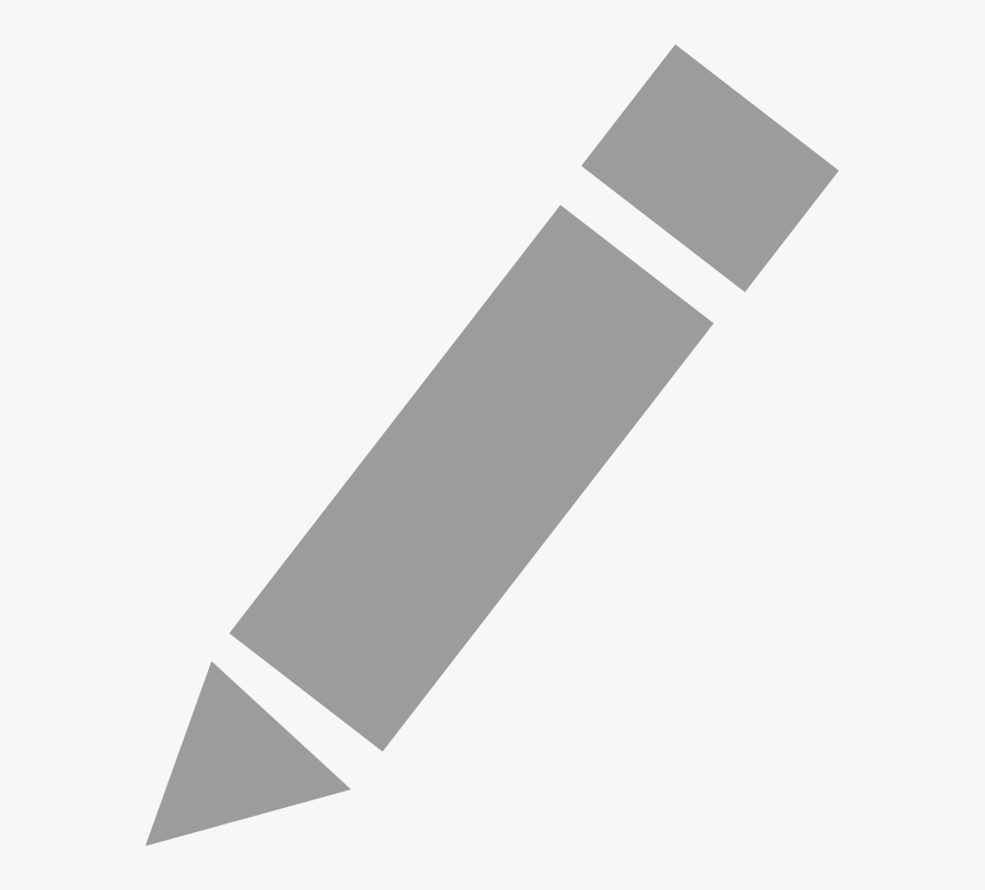Clipart Simple Grey Small Pencil Icon - Pencil Icon Grey, Transparent Clipart