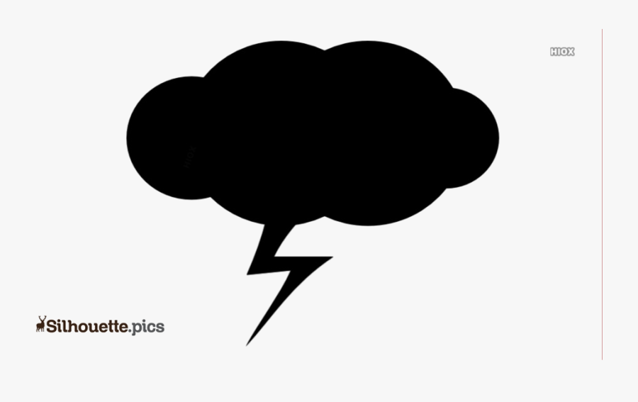 Lightning Cloud Clipart Image Transparent Png - Lightning Cloud Silhouette, Transparent Clipart