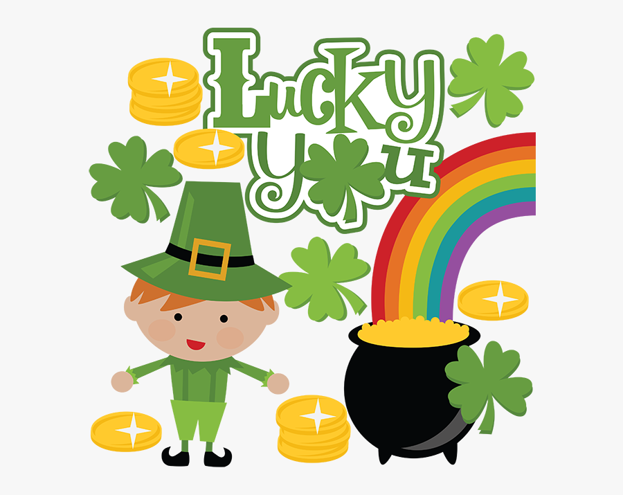 St Patrick's Day Lucky You, Transparent Clipart