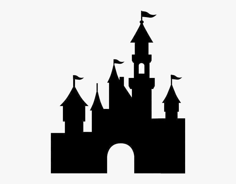 Disney Castle Silhouette Transparent Clipart Sleeping - Disney Castle Silhouette, Transparent Clipart