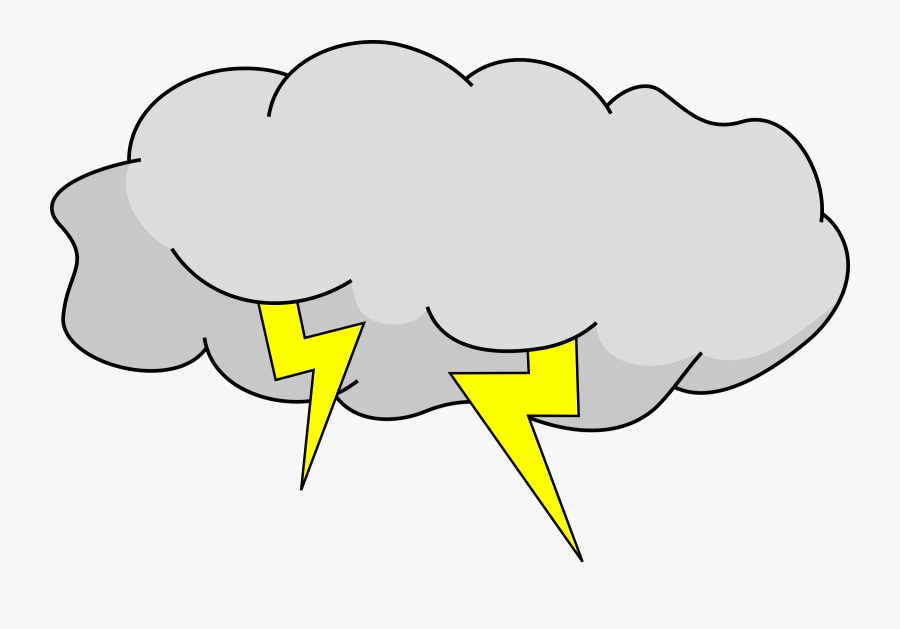 Lightning Thunder Cloud - Animated Storm, Transparent Clipart