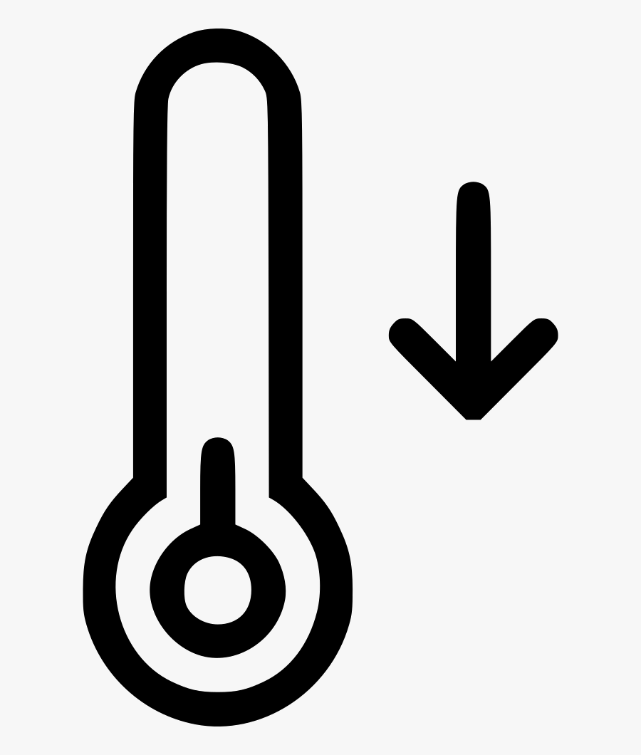 Temperature Thermometer Lower Decrease Decline Fall - Cold Temperature Icon Png, Transparent Clipart