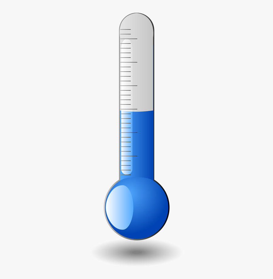 Temperature Clipart Cold - Blue Thermometer, Transparent Clipart