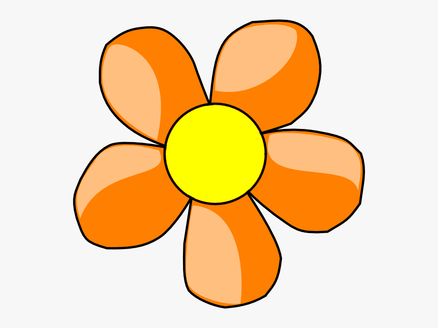 Orange Daisy Flower Clip Art, Transparent Clipart