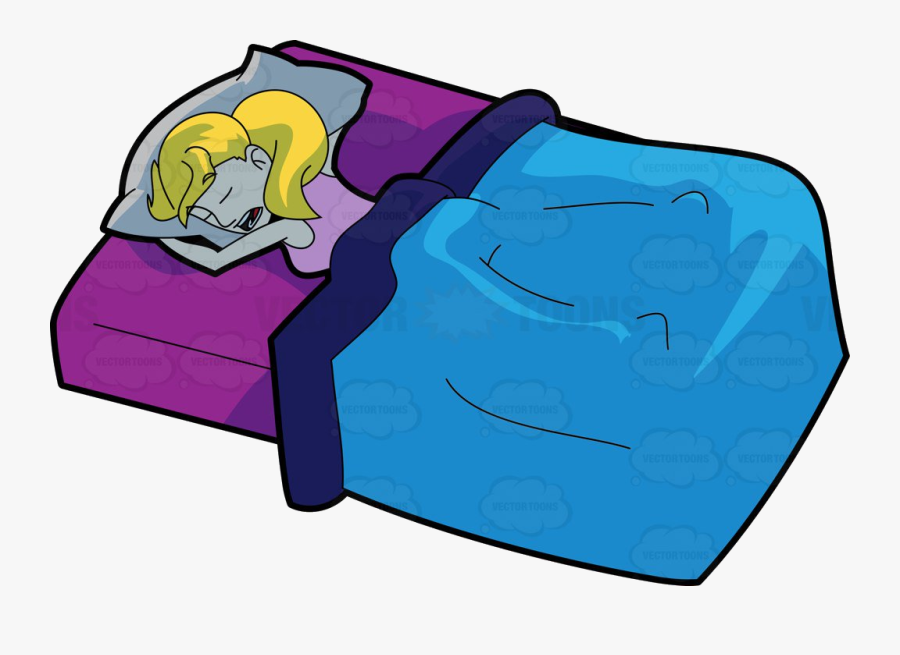 Bed Sleeping In Clipart Free Best Transparent Png - Cartoon Woman In Bed, Transparent Clipart