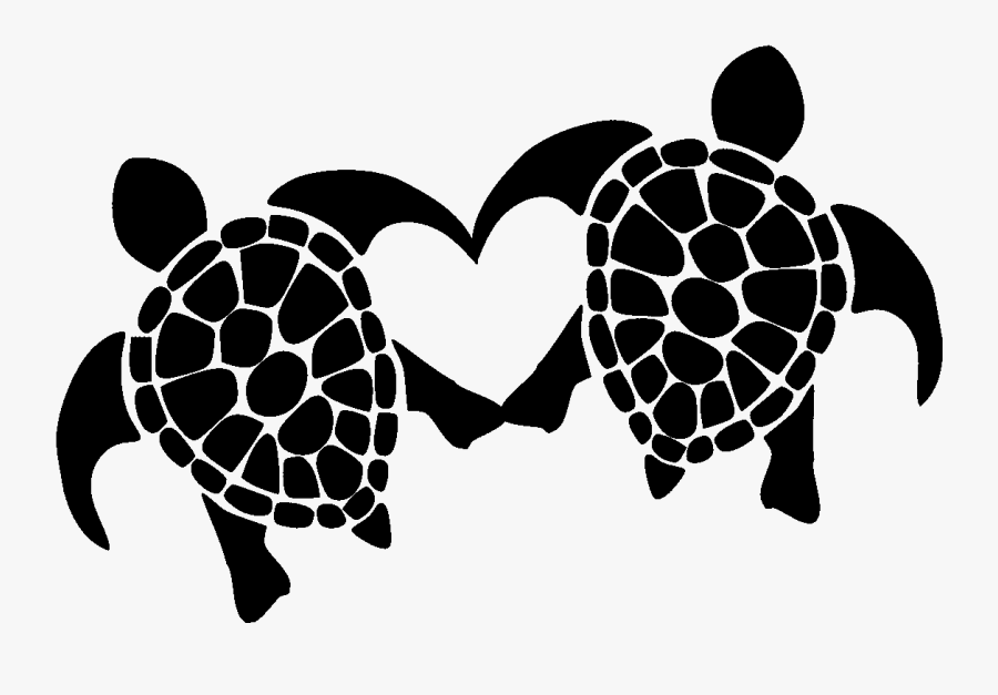 Clipart Turtle Heart - Sea Turtle Decal, Transparent Clipart