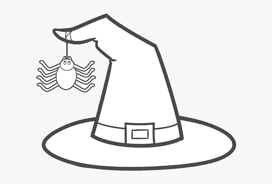 Witch Hat Clipart Black And White Transparent Png - Witch Hat Black And White, Transparent Clipart
