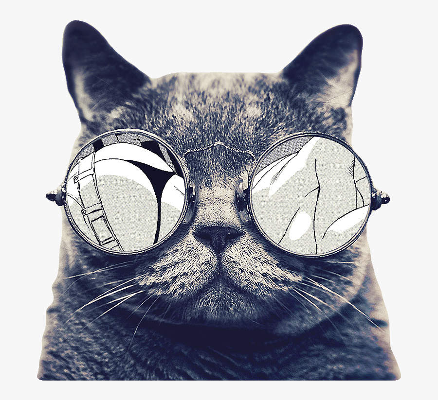 Farm Animals Clipart Cat - Cat With Glasses Anime, Transparent Clipart