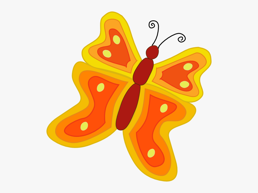 April Clip Art 1 - Borboleta Laranja Desenho, Transparent Clipart
