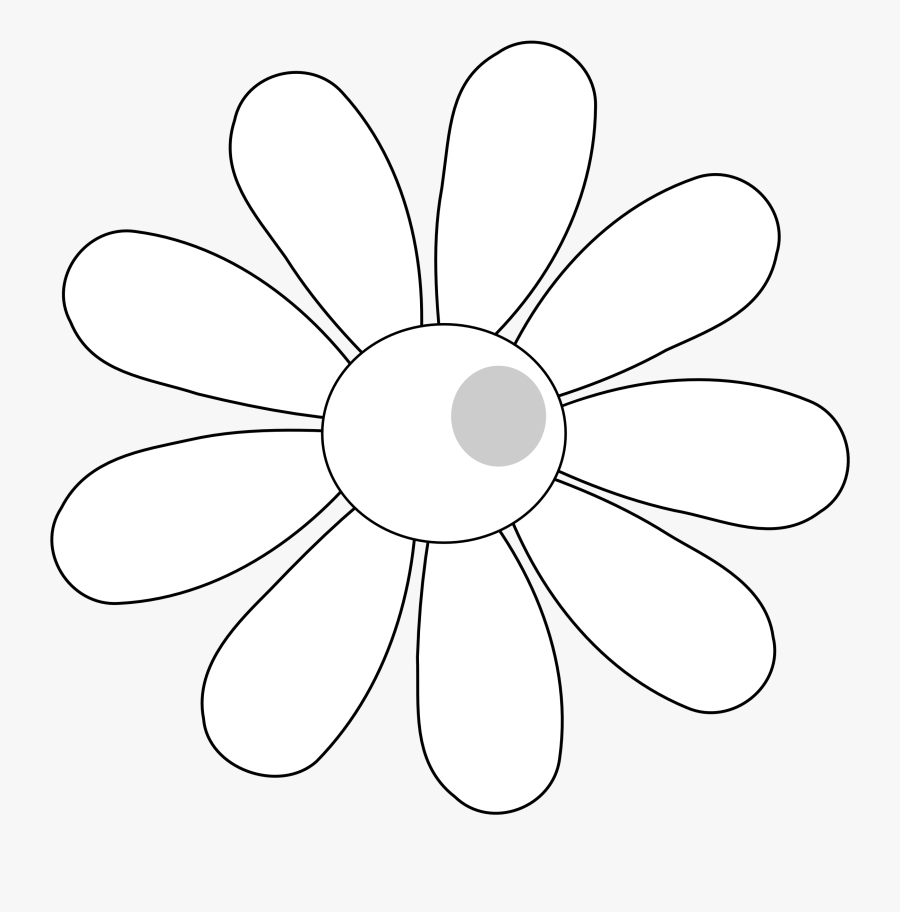 Daisy Flower Clipart Black And White, Transparent Clipart