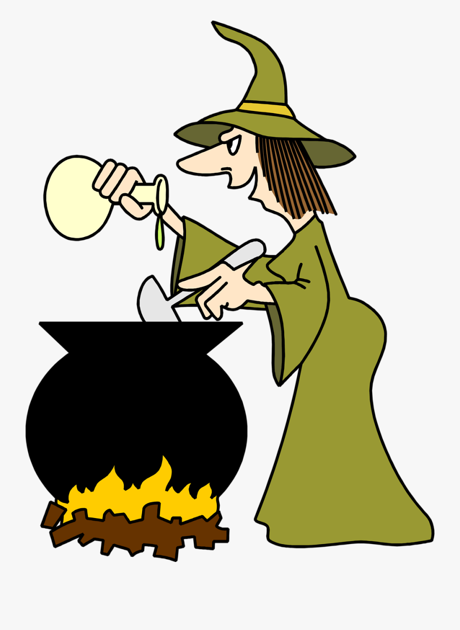 Authentic Witches Images Free Witch Hat Png Transparent - Witch Cooking With Pot Clipart, Transparent Clipart