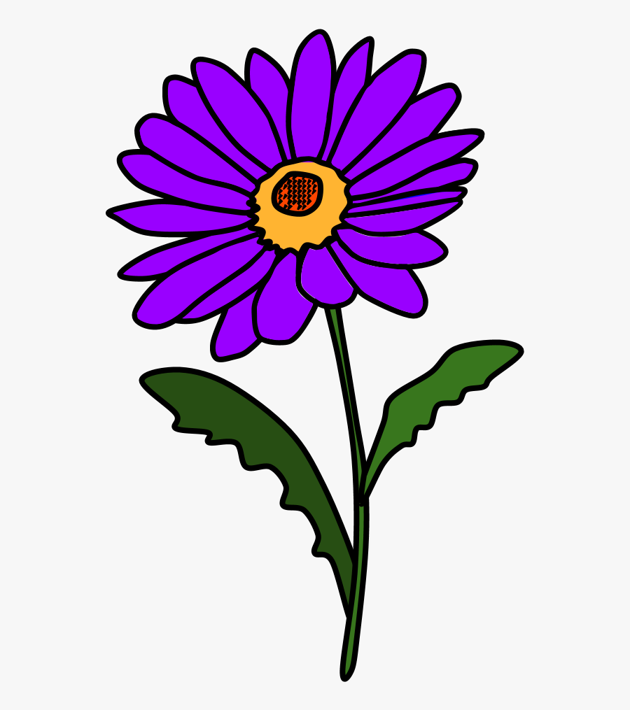 Daisy, Petals, Purple Clipart , Png Download - Red Daisy Clip Art, Transparent Clipart