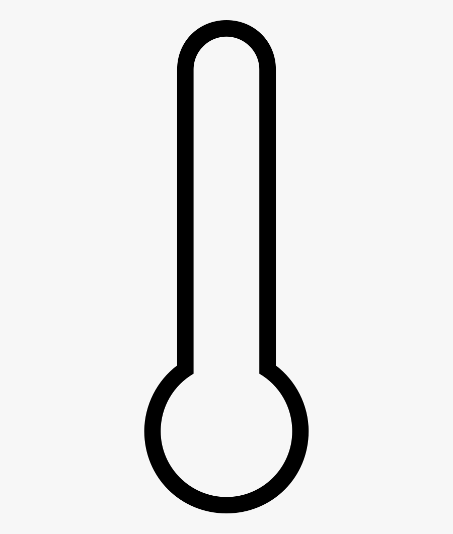 Temperature Interface Symbol Svg - Thermometer Outline Clip Art, Transparent Clipart