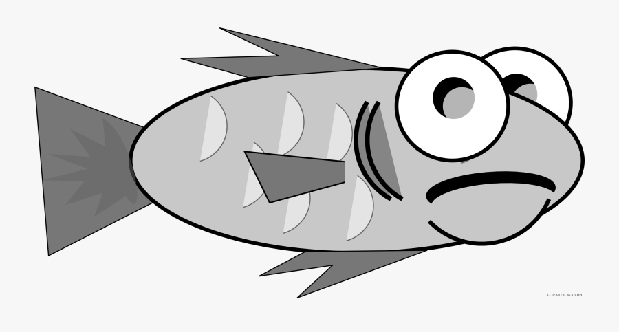 Gold Fish Animal Free Black White Clipart Images Clipartblack - Fish With Birthday Hat, Transparent Clipart