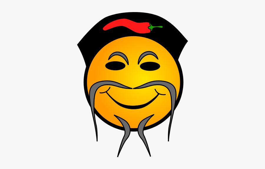 Chinese, Food, Hat, Chef, Smiley - Chinese Smiley Face, Transparent Clipart