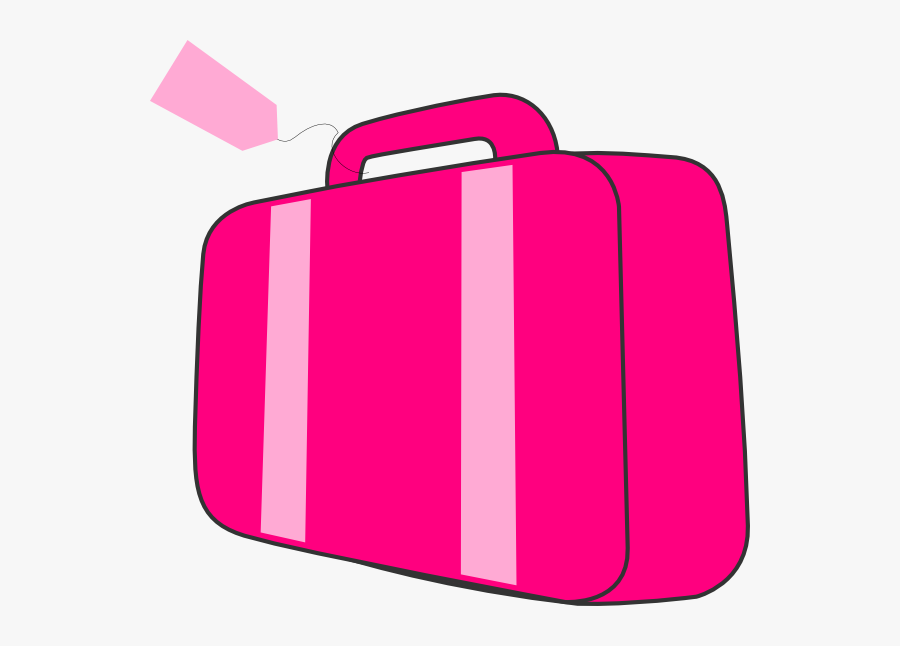 Cliparts Travel Luggage - Pink Suitcase Clipart, Transparent Clipart