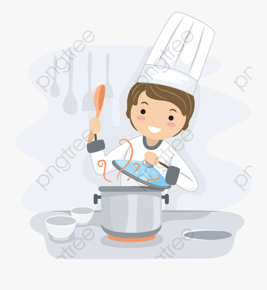 A Little Cook Who Is Cooking - صور كرتونية فتاة تطبخ, Transparent Clipart