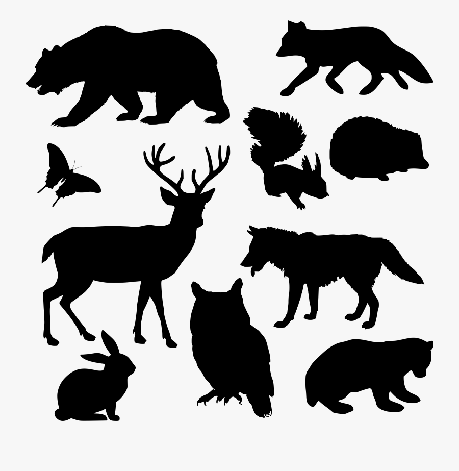 Clipart - Silhouette Of Animals Png, Transparent Clipart