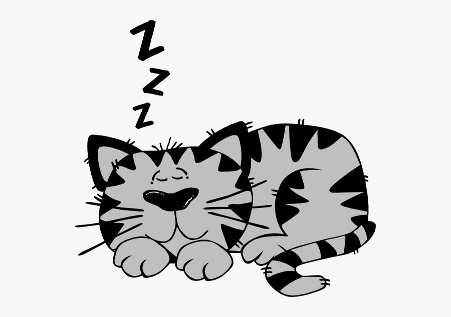 Sleeping Cat Svg Clip Arts - Sleepy Cat Clipart, Transparent Clipart