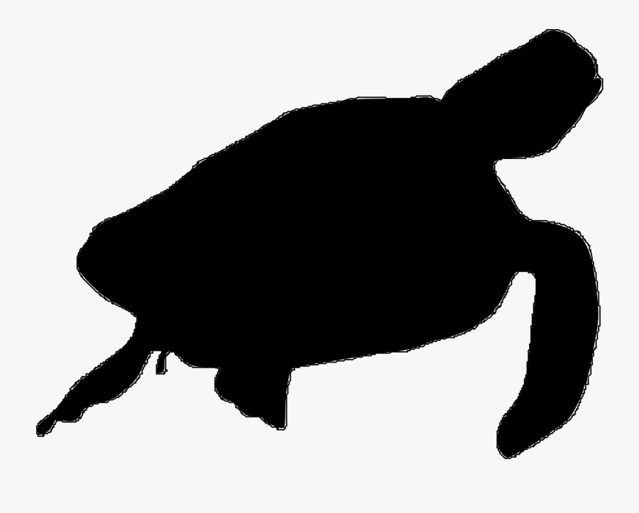 Turtle Silhouette Clip Art At Getdrawings - Sea Turtle Black Clipart, Transparent Clipart