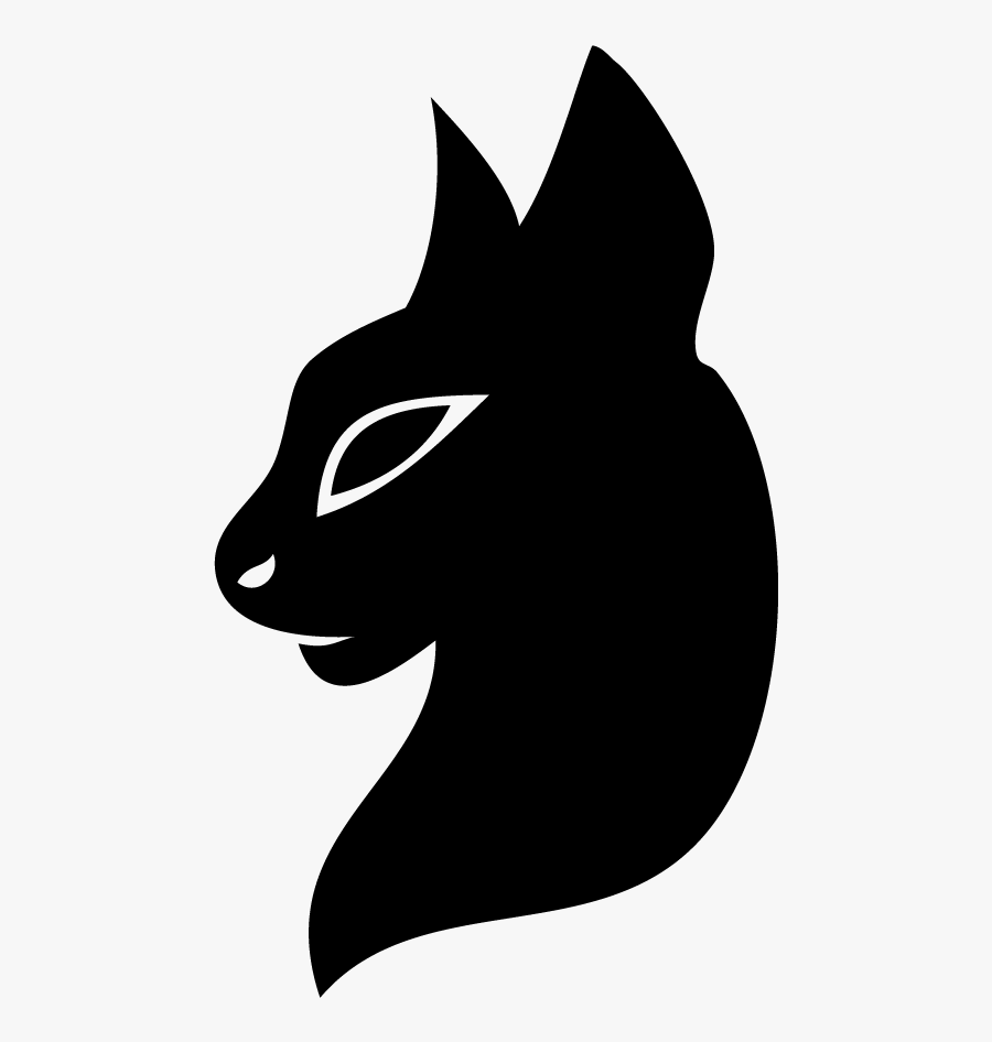 Sleeping Black Cat Clipart - Cat Silhouette Png Transparent, Transparent Clipart