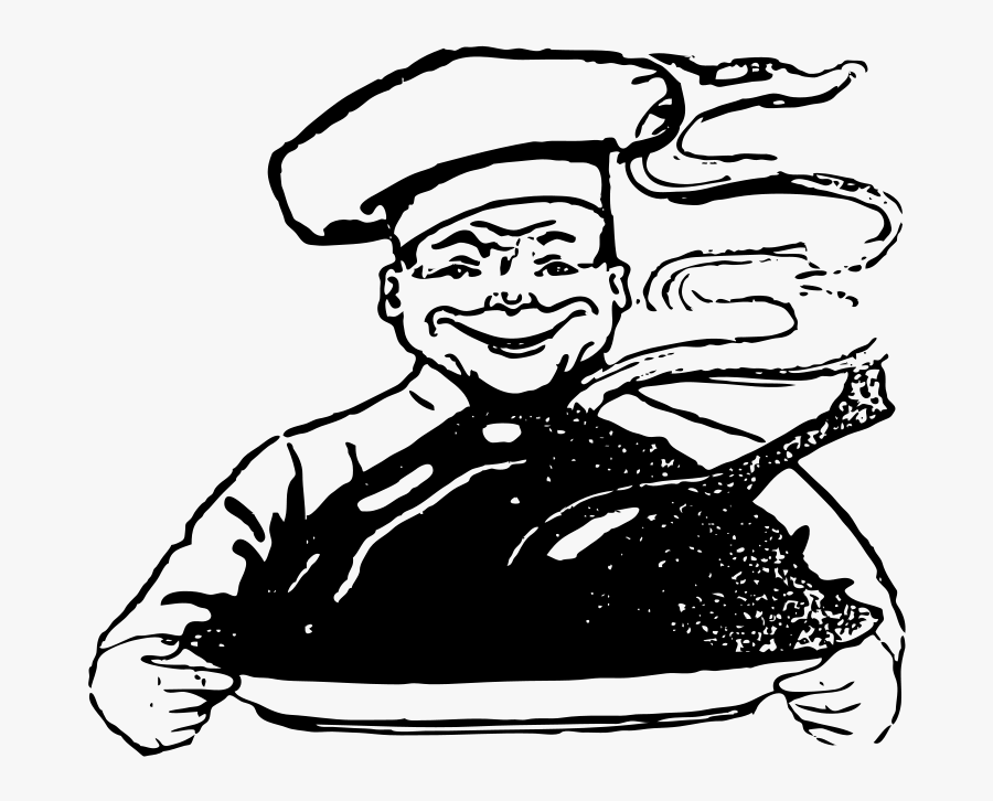 Creepy Turkey Chef - Animasi Koki Corel Draw, Transparent Clipart