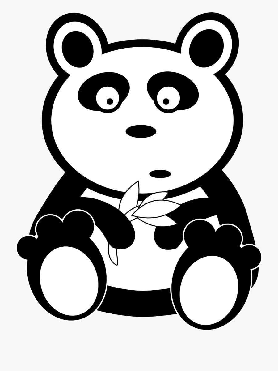 Christmas Animals Clipart - Panda Clipart Black And White, Transparent Clipart