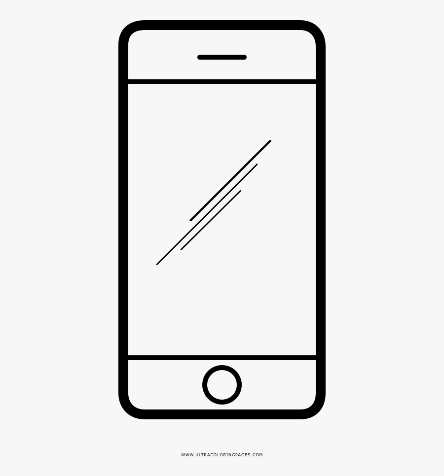 Coloring Sheets Iphone Clipart Colouring Transparent - Smartphone, Transparent Clipart