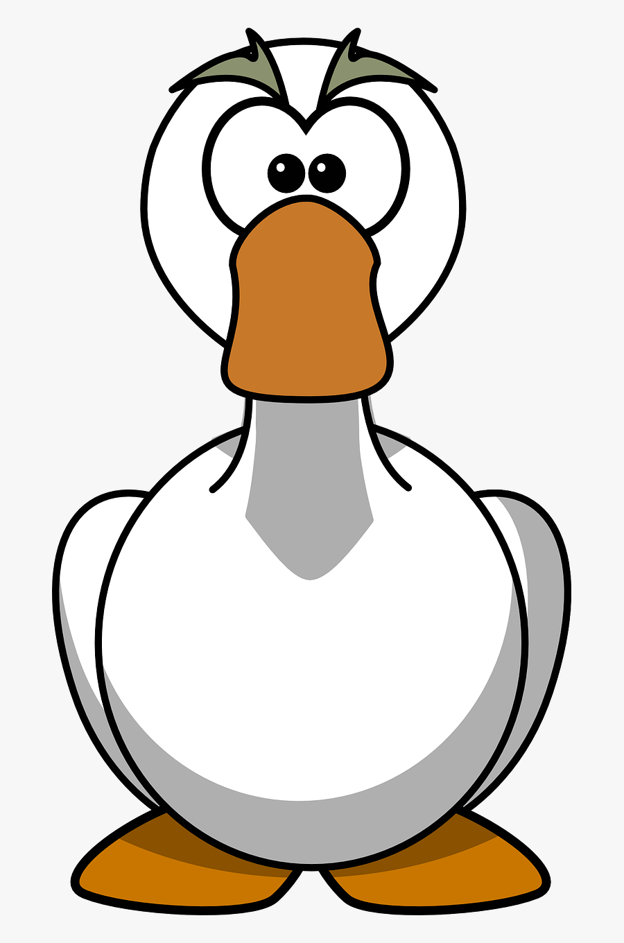 Cartoon Goose Clipart, Transparent Clipart