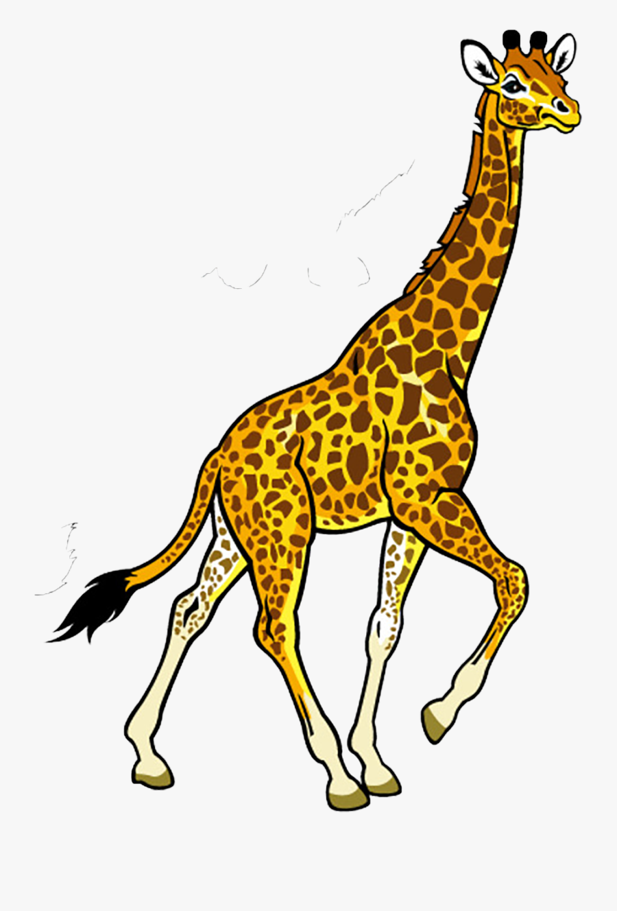 Clip Art Fauna Of Africa Baby - Giraffe Black And White, Transparent Clipart