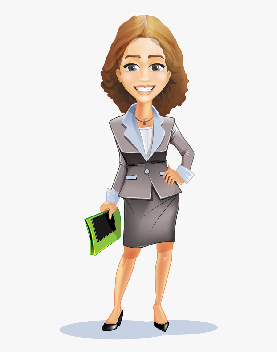 Business Girl Clipart - Woman In Suit Clipart, Transparent Clipart