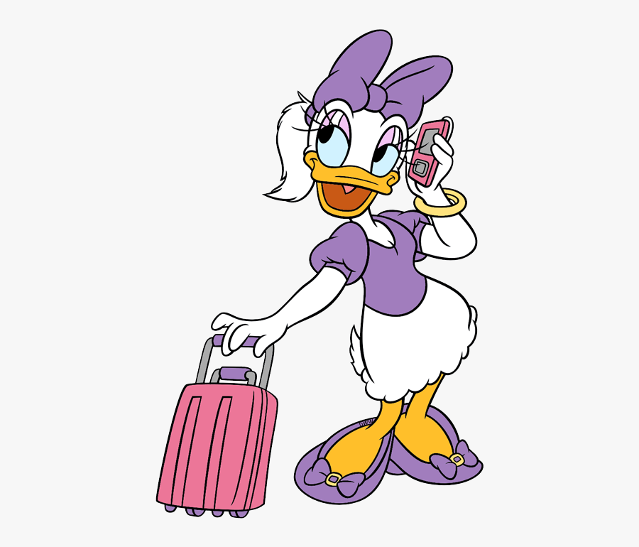 Daisy Duck On The Phone, Transparent Clipart